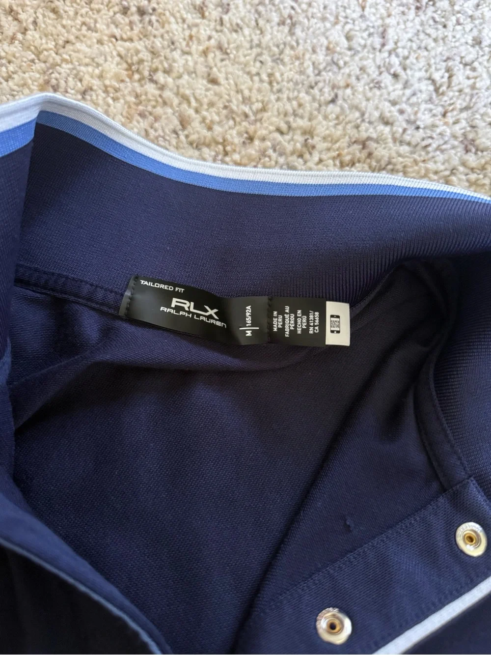Men's Long-Sleeve Navy Ralph Lauren Shirt